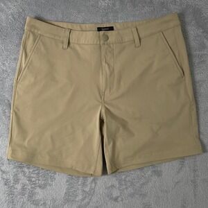 Quince ProTech Golf Shorts Mens 34 Tan Beige Performance Athletic Outdoor Summer